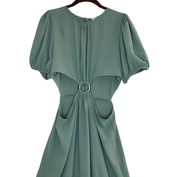 Zara Cut Out Bohemian Style Puff Sleeve Dress - Picture 4 of 15